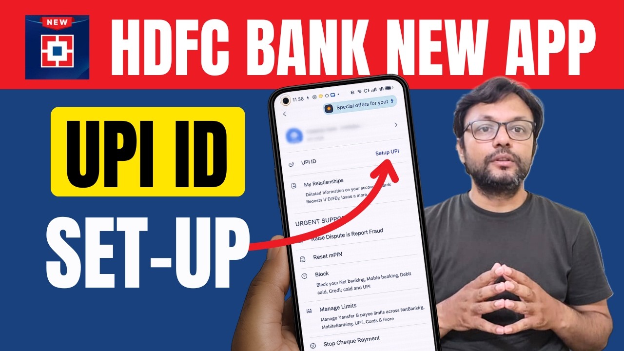 How to Set-Up UPI ID in New HDFC Bank Mobile App #moneynestbyvarunsingh