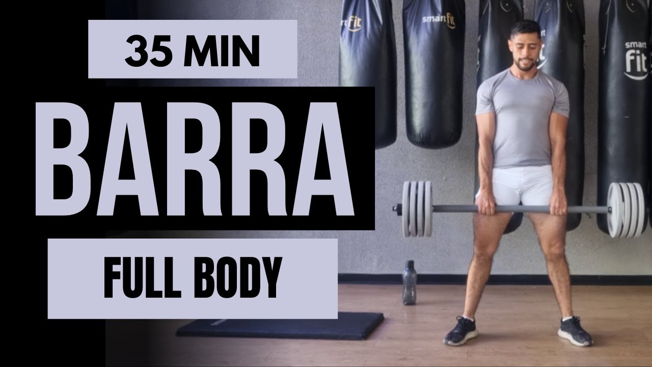 Rutina AVANZADA full body con barra de pesas 🔥 ejercicios con barra en casa CUERPO COMPLETO