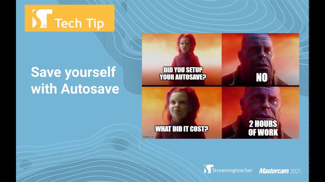 Save Yourself with Autosave | Mastercam Tech Tip