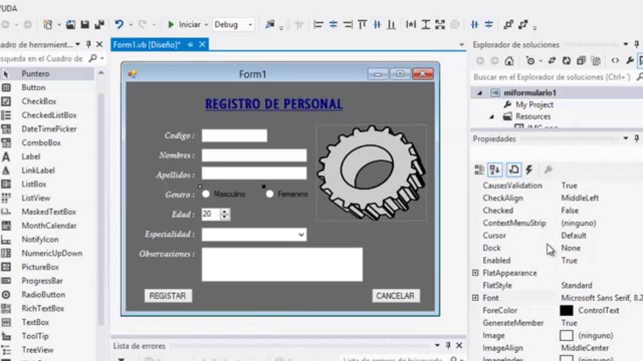 Visual Basic .NET PARTE 2:  DISEÑO DE FORMULARIOS