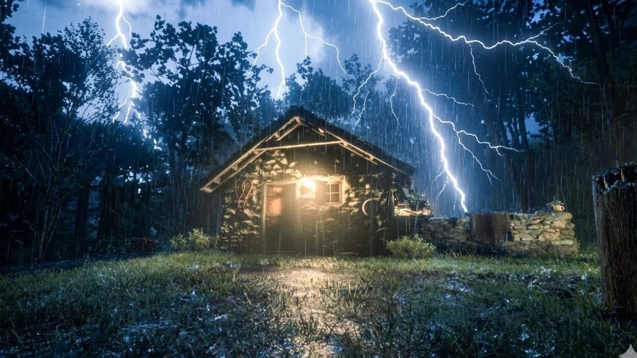 Rain at Night for Deep Sleep 🌧️ Heavy Rain Sounds for Insomnia & Anxiety Relief