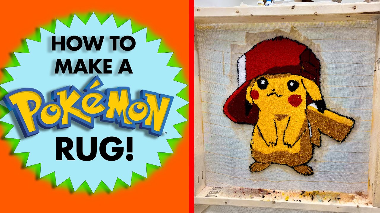BEGINNERS GUIDE TO MAKING A CUSTOM RUG! - (Ruf Tufting A PIKACHU)