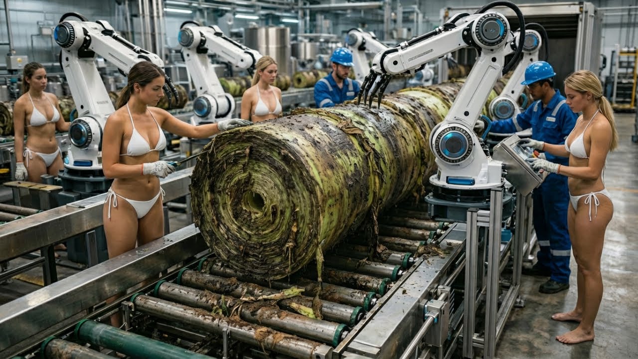 Inside a high-tech banana stem processing plant | Complete process