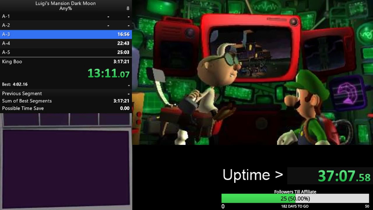 Luigis Mansion Dark Moon any% speedrun in 3:23:42