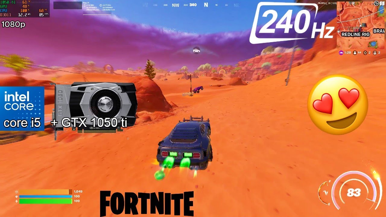 Fortnite Chapter 5 Season 3 - GTX 1050 ti - 1080p, 720p & Stretched Res