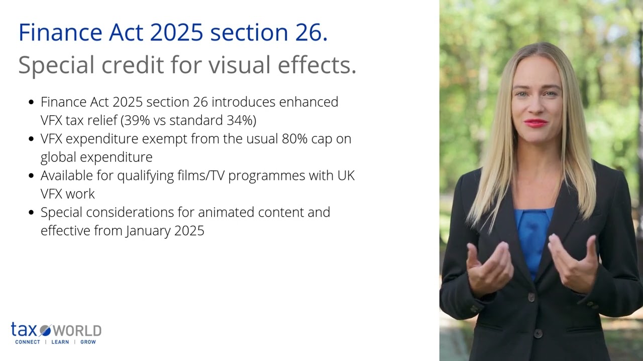 Finance Act 2025 section 26. Special credit for visual effects.
