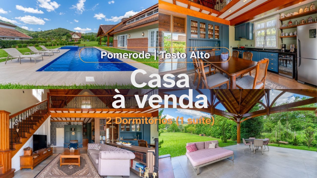 Casa à venda com 2 dormitórios (1 suíte), 5.536m² no bairro Testo Alto em Pomerode/SC
