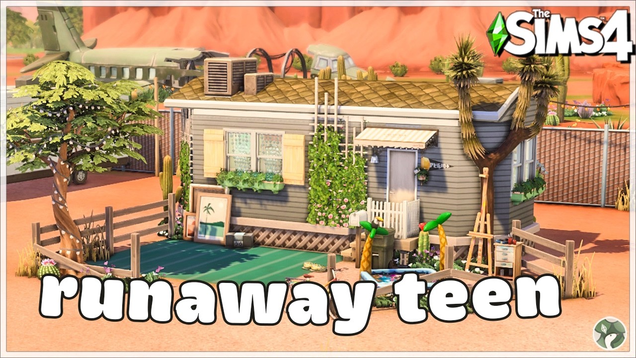 Runaway Teens Trailer Home 📣 The Sims 4: Speed Build