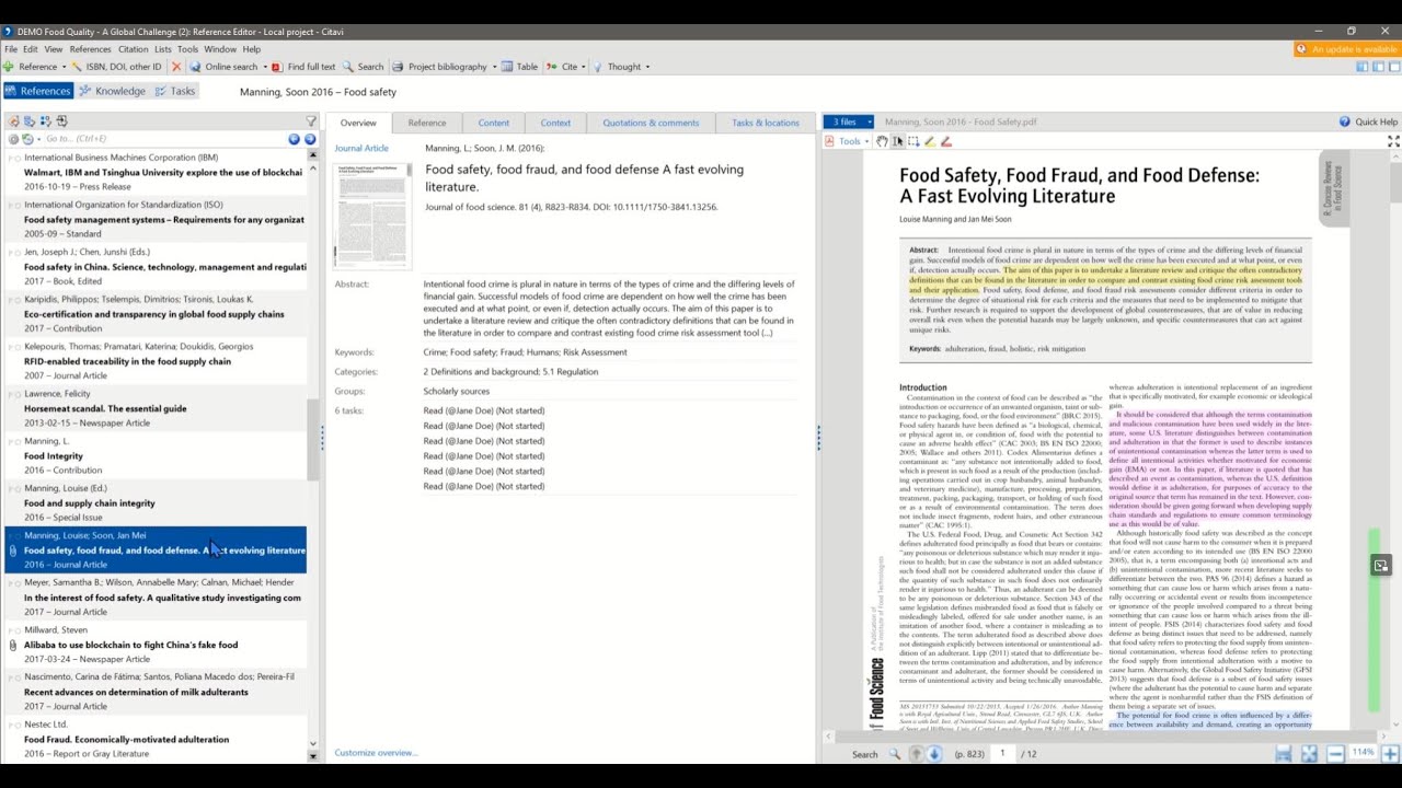 E-Tutorial: Working with Citavi