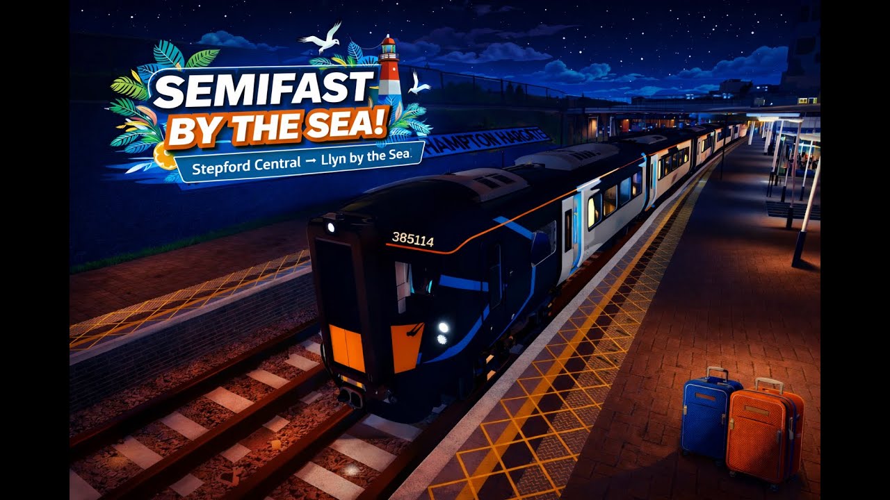 【SCR v2.3.1 Update】SCR R104 Stepford Central → Llyn by the Sea - Semi-Fast Class 385/1 ( Double )
