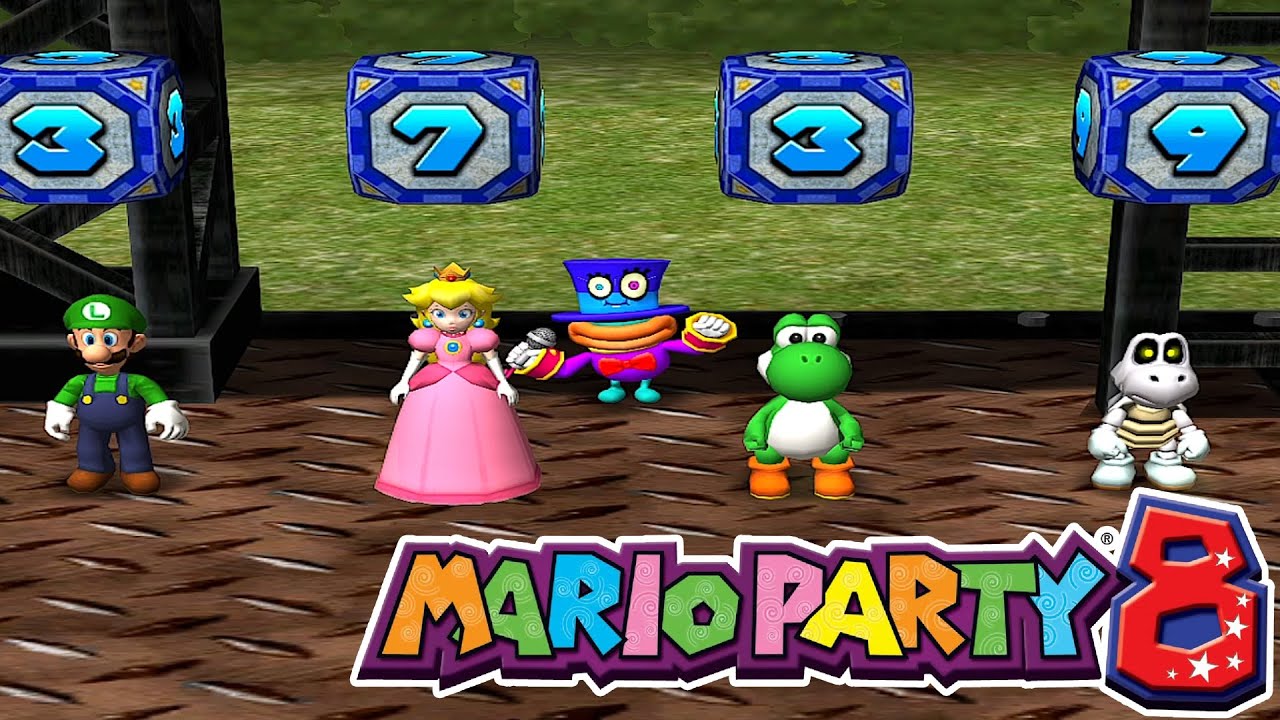 Mario Party 8 - Shy Guy's Perplex Express - Luigi vs Peach vs Yoshi vs Dry Born | AlexgamingTV