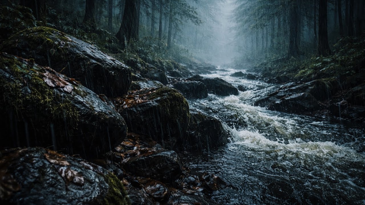 Heavy Rain Sounds in Forest ⛈️ 3 Hours | Deep Sleep, Relaxation & Noise Blocking