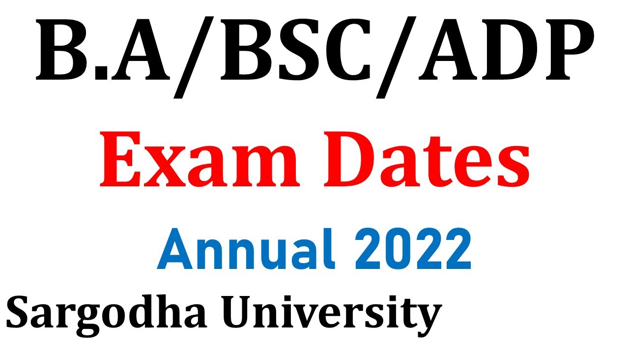 BA BSc ADP Part 1 & 2 Annual 2022 Exams UOS Exams 2022 - Sargodha University Official