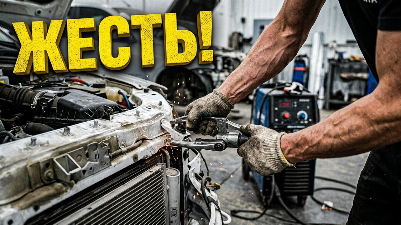 Нам доверили Гранту. Body repair after an accident.