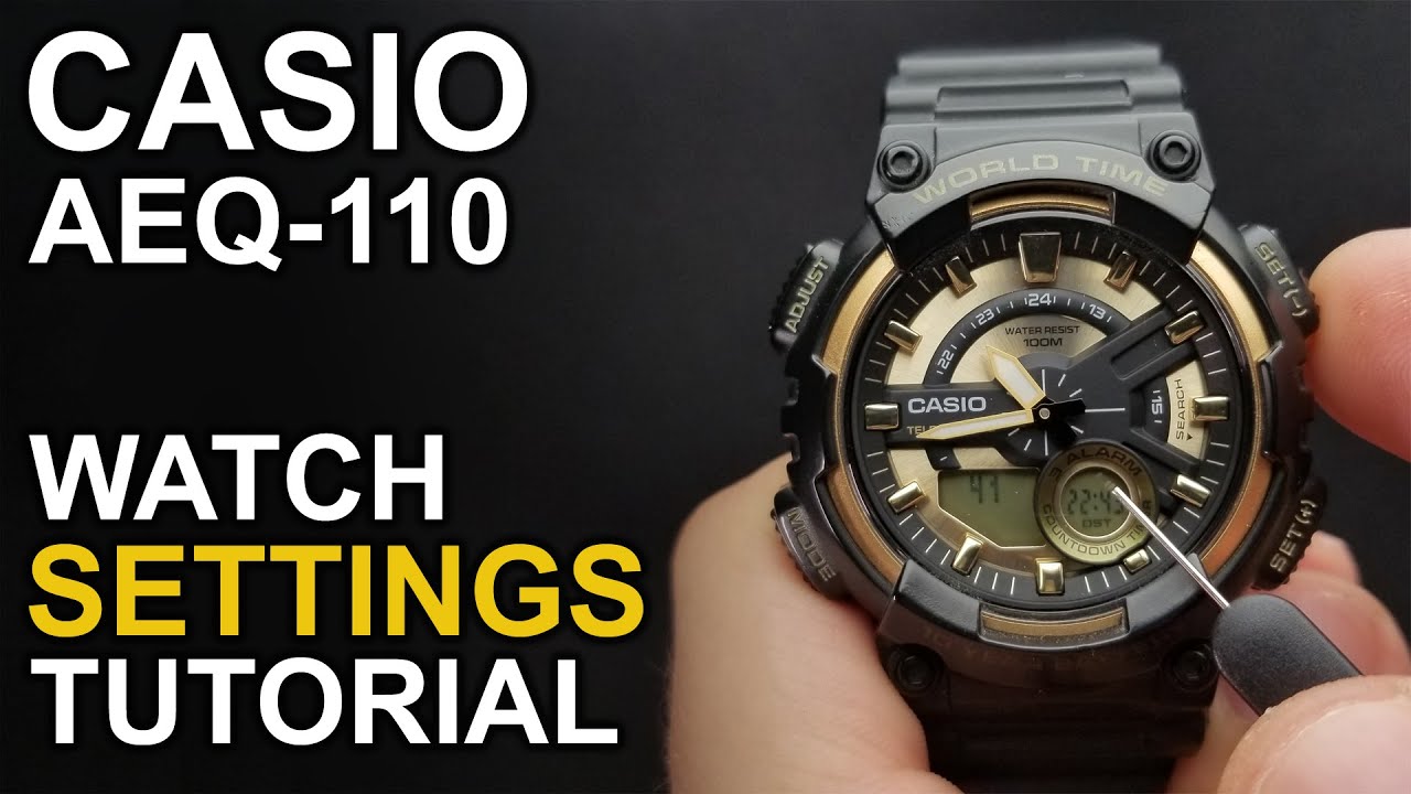 Casio AEQ-110 - Setting time and date - Module 5479