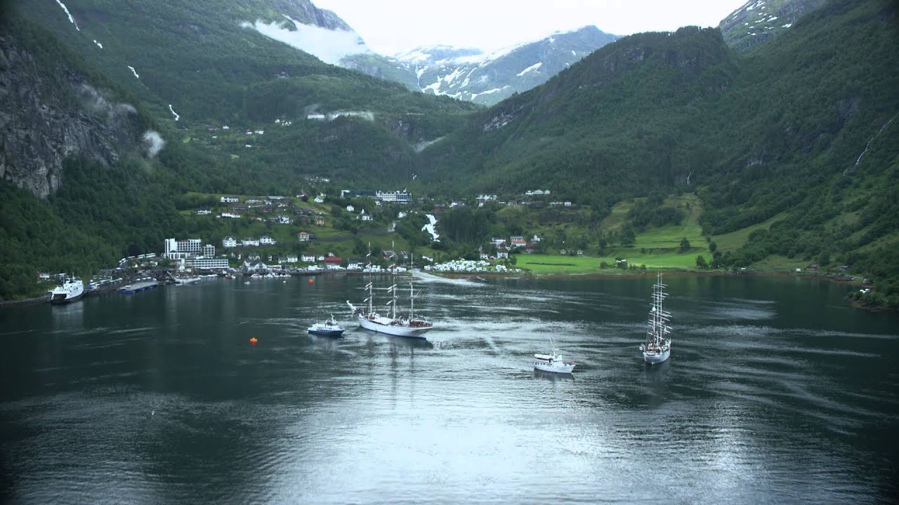 The three norwegians in the Geirangerfjord