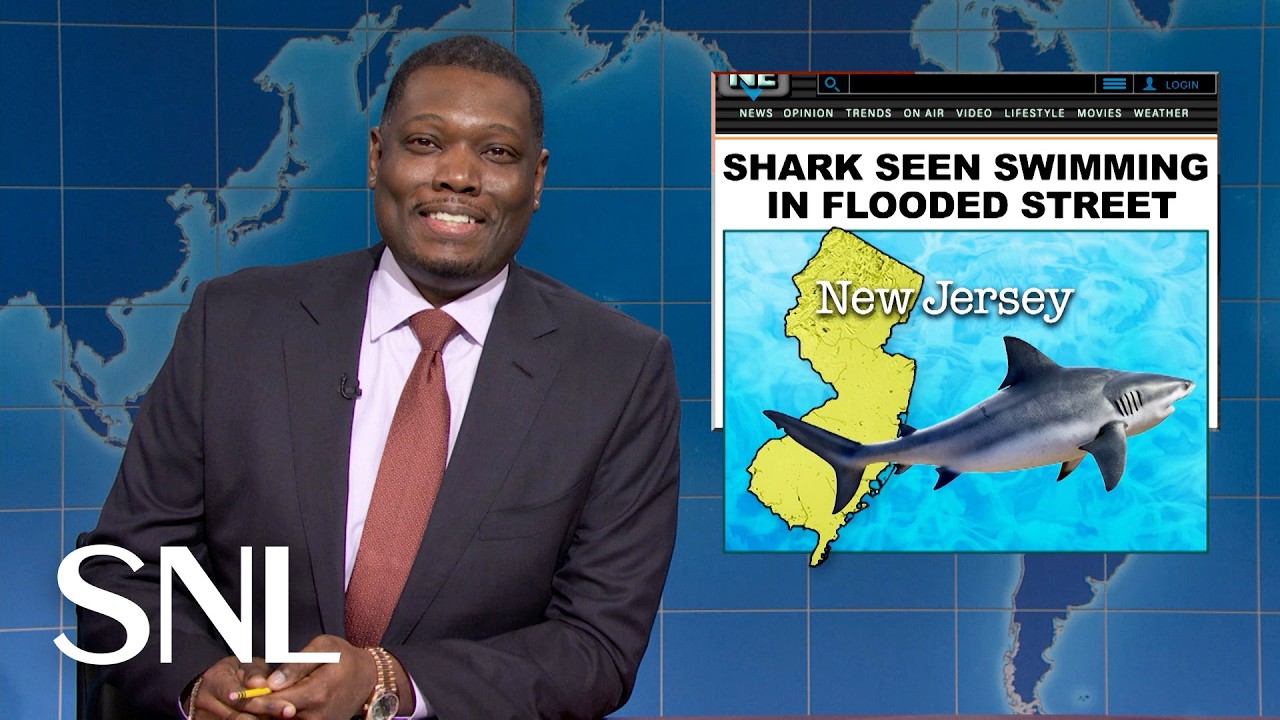 Weekend Update: Shark Sighting in Flooded NJ Street - SNL