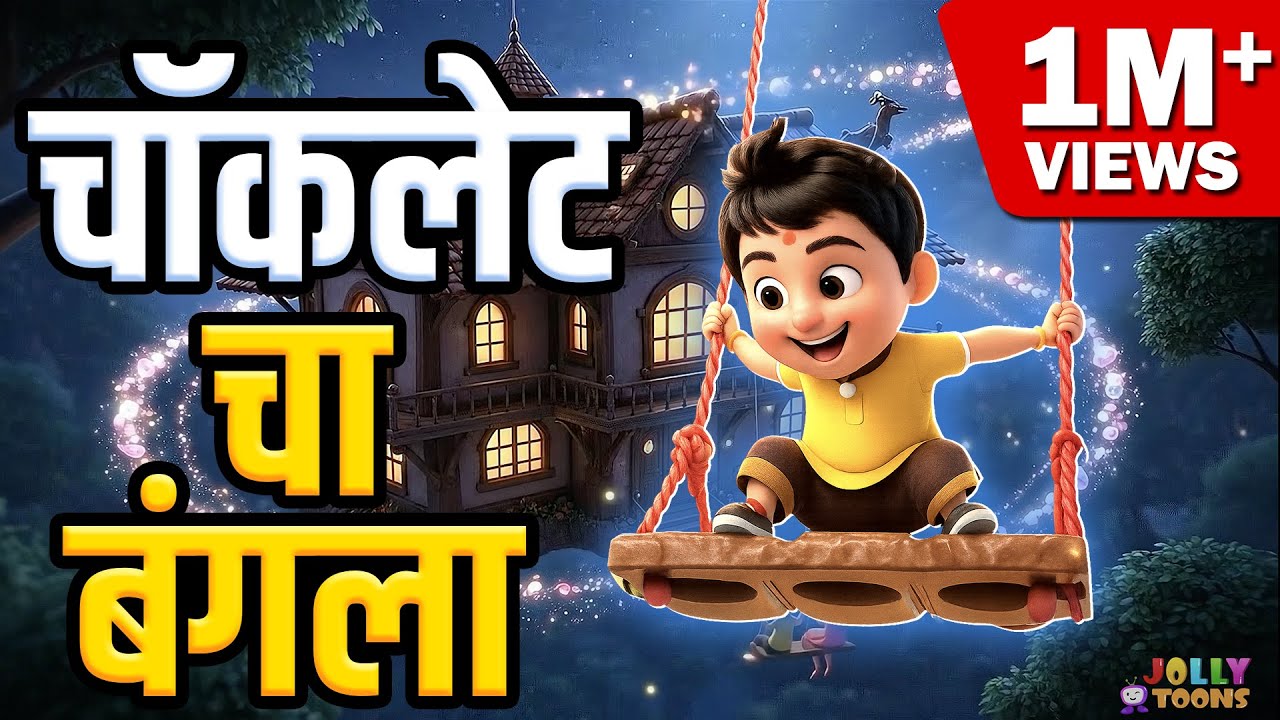 Asava Sundar Chocolate Cha Bangla - Marathi Balgeet & Badbad Geete | Marathi Kids Song मराठी गाणी