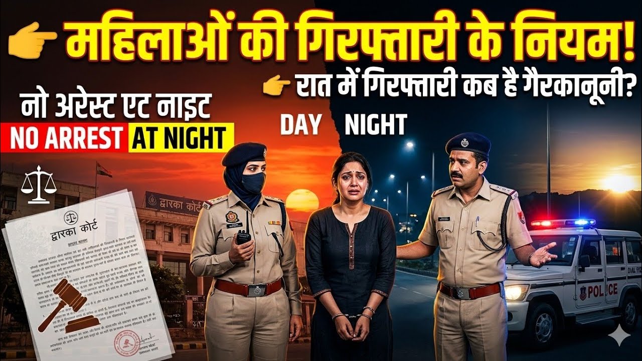 महिलाओं की गिरफ्तारी के नियम | रात में Arrest कब गैरकानूनी है? जानिए पूरा कानून