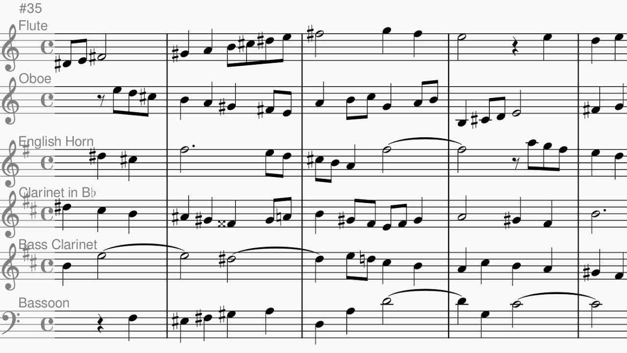 Enharmonic Perpetual Canon No. 5 (Based on Mozart's KV 562c).