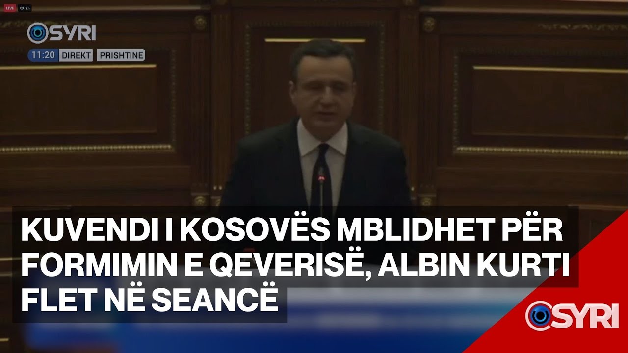 Kuvendi i Kosov&euml;s mblidhet p&euml;r formimin e qeveris&euml;, Albin Kurti flet n&euml; seanc&euml;