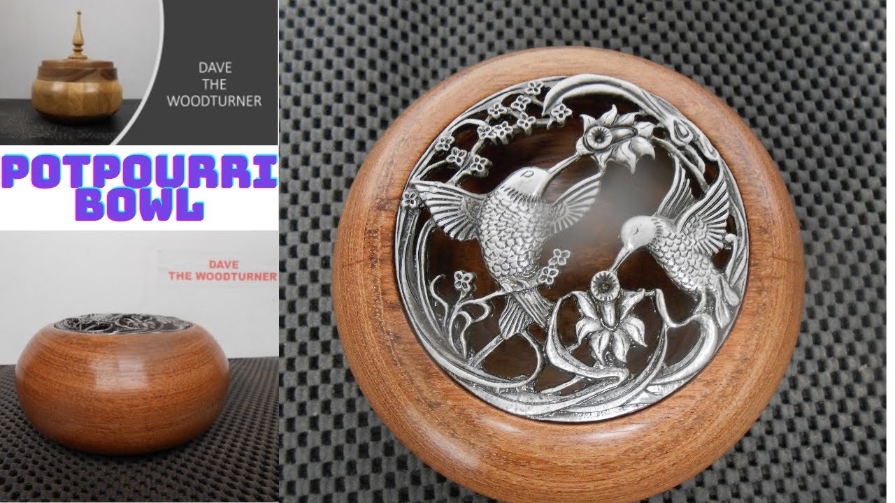E109 Woodturning Potpourri bowl from  (JATOBA  WOOD )