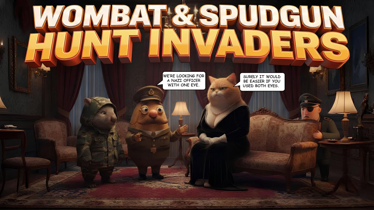 Wombat & Spudgun Hunt Invaders