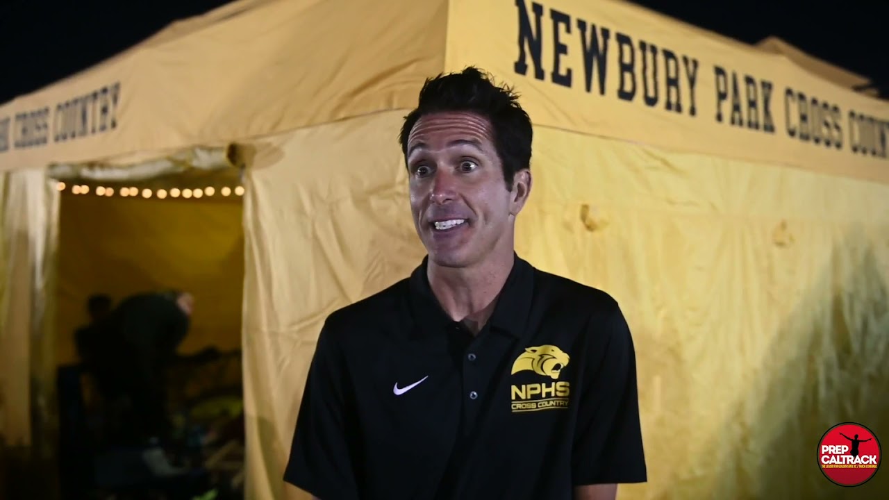 Pre-meet discussion with Newbury Park Coach Sean Brosnan at the 2021 Woodbridge Classic!