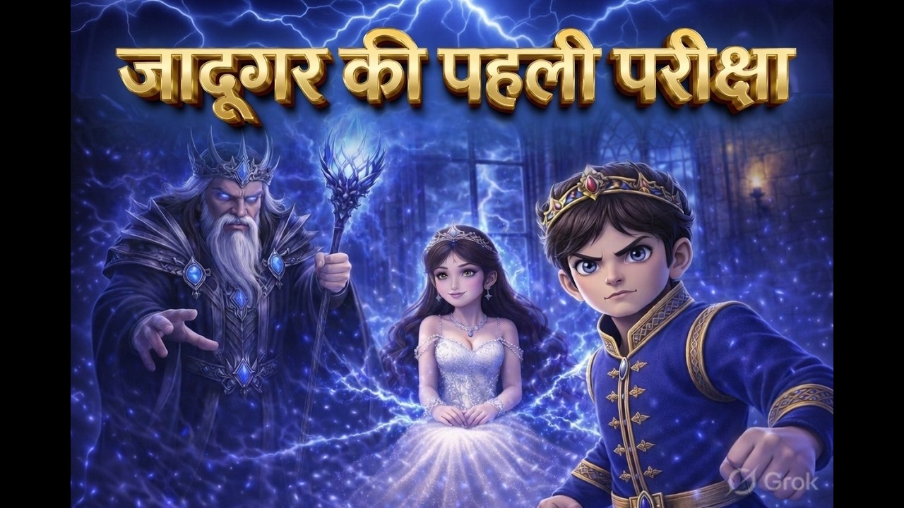 जादूगर की पहली परीक्षा | लम्बू चौड़ू की असली ताकत | Hindi Story | Magical Hindi Story for Kids