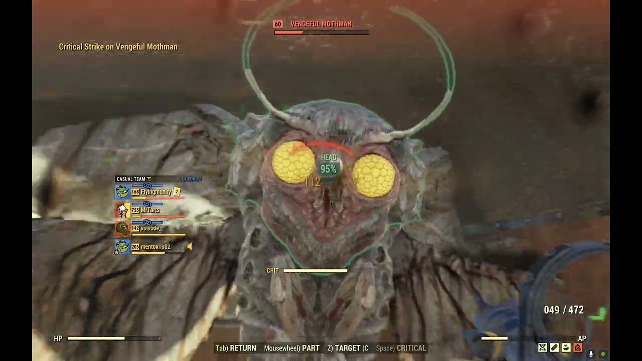 Vengeful Mothman in my Vintage Camper Survival Tent! Fallout 76