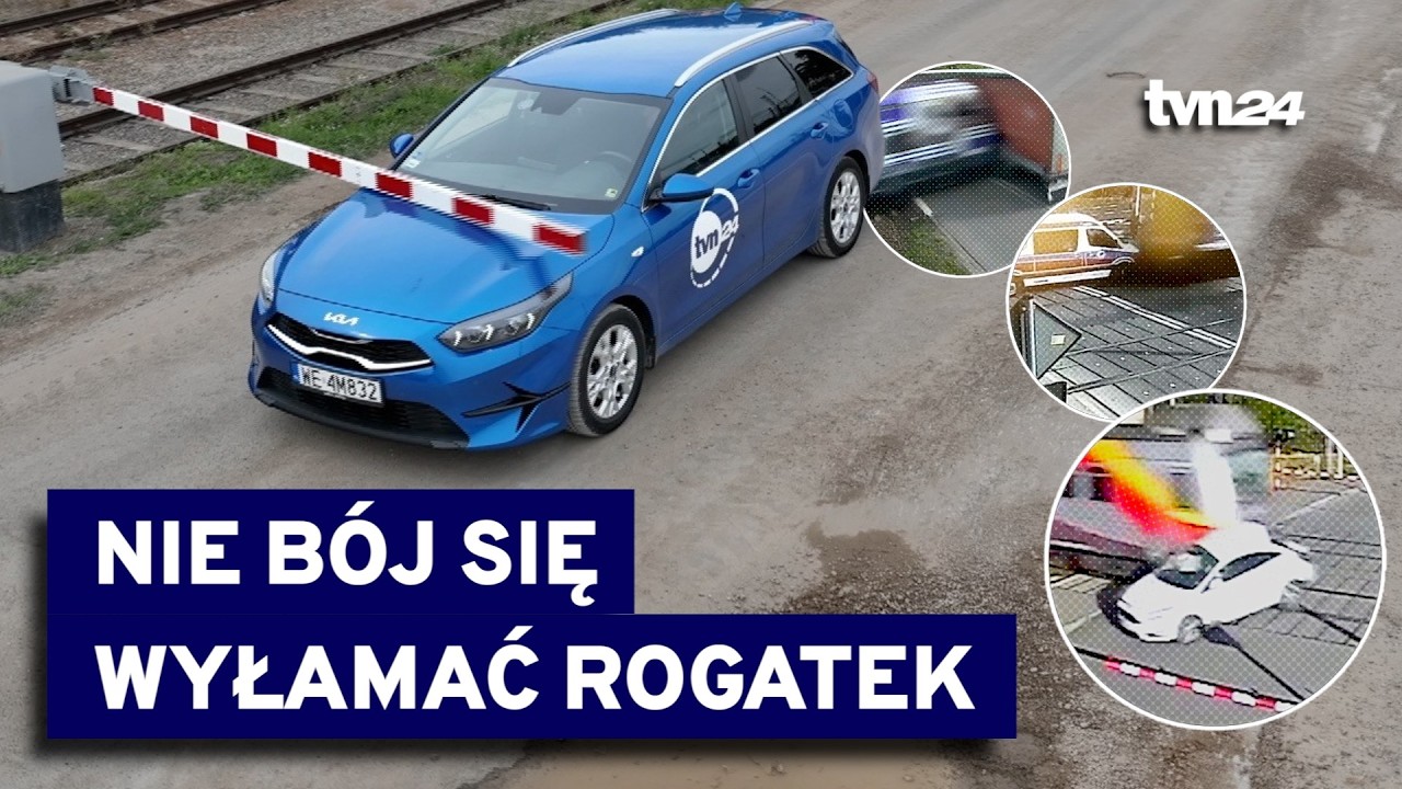 Co zrobić, gdy utkniemy na przejeździe kolejowym między szlabanami? @TVN24