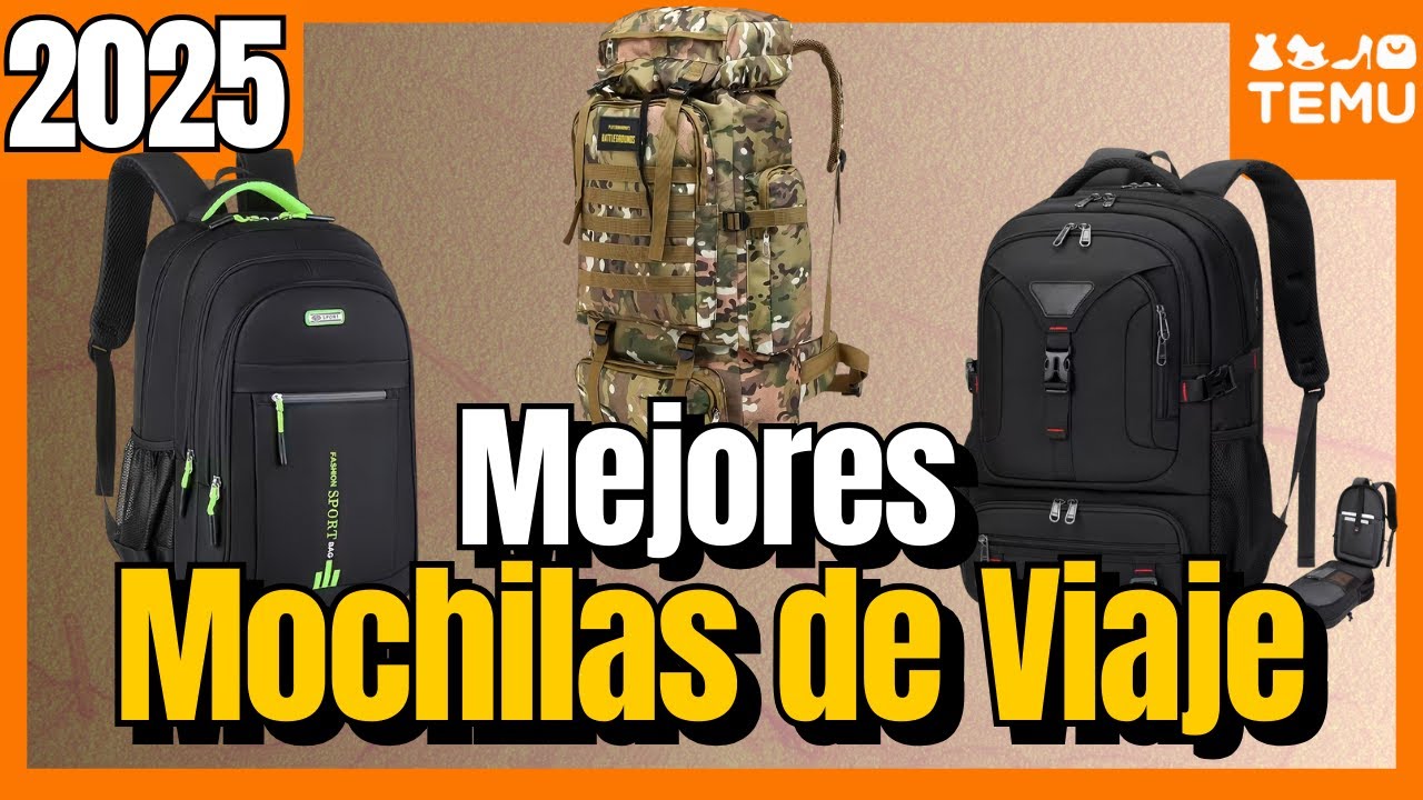 🔥 Las 7 mejores MOCHILAS DE VIAJE BARATAS de Temu [2025] Calidad/Precio ✅ Gran Capacidad