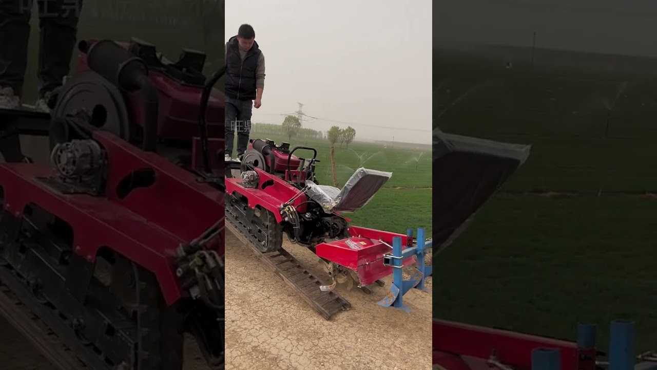 Mini 25HP Crawler Tractor with multi attachments for hilly terrain soil ploughing cultivating weed