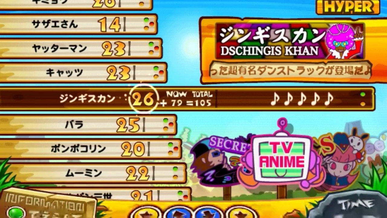 ポップン(TVアニメ)　ジンギスカン(Dschinghis Khan)H