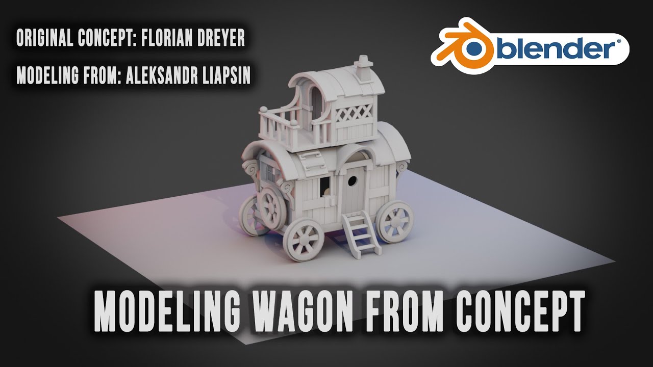 3D Modeling Wagon From The Image Concept