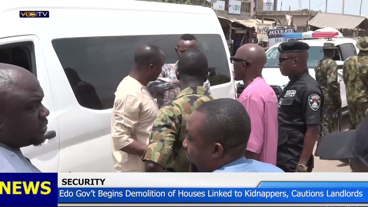 GOVERNOR OKPEBHOLO BEGINS DEMOLITION OF KIDNAPPERS' HOUSES IN EDO STATE