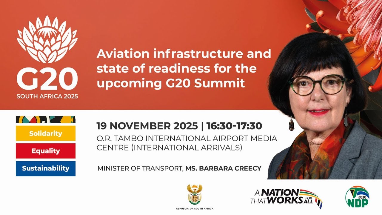 Minister  Barbara Creecy updates media on State of readiness of airports for the G20 Summit