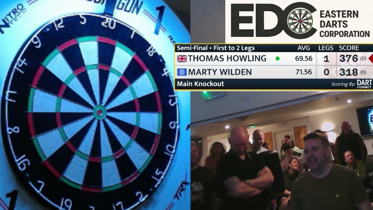 EDC Darts (UK)  Event Grade A Semi Finals  🎯 Thomas VS Marty 🎯 (180)