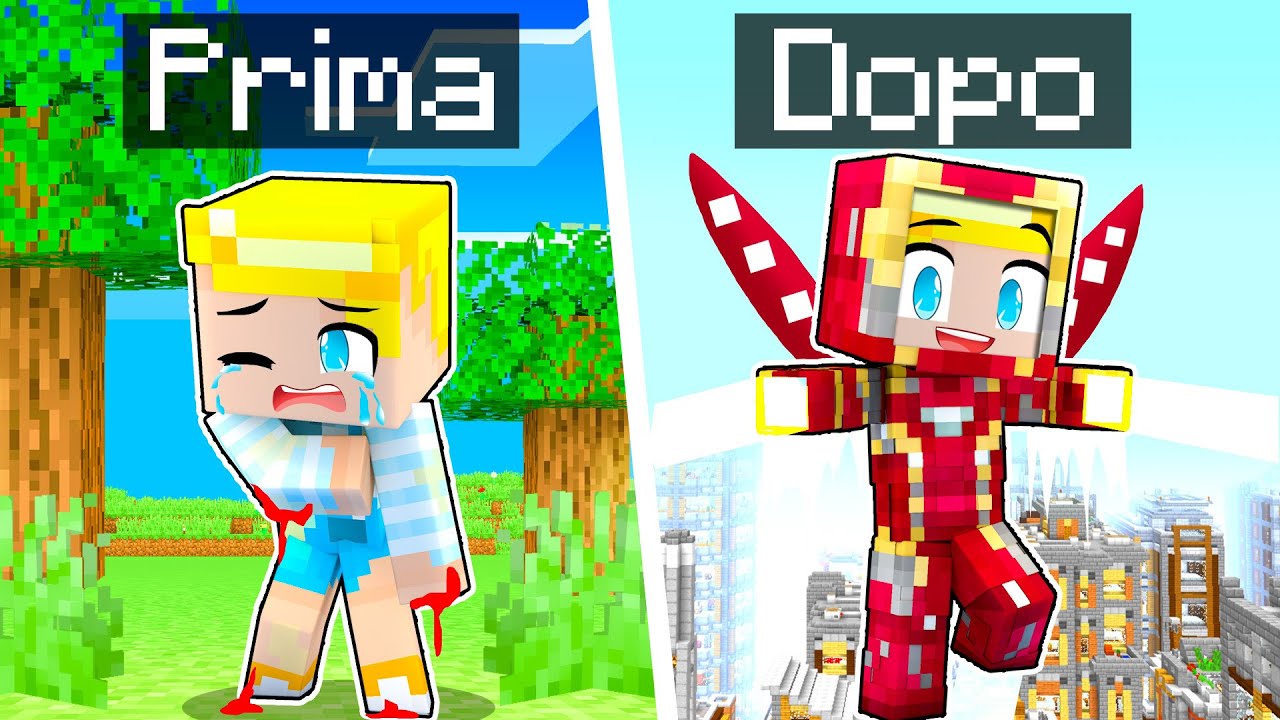 IL BAMBINO CHE SCOPRÌ DI ESSERE IRONMAN SU MINECRAFT!!