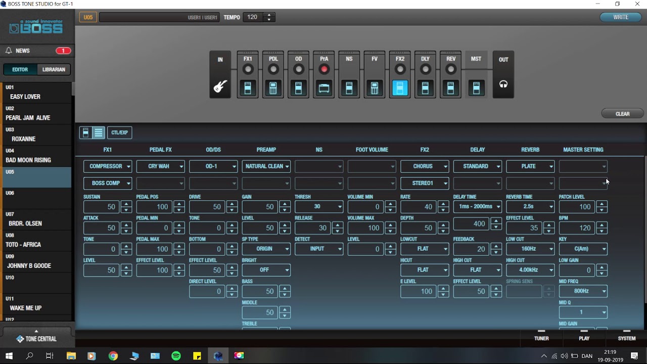 Boss GT-1 | Tone Studio Overview w/ MikTek USB-Mic