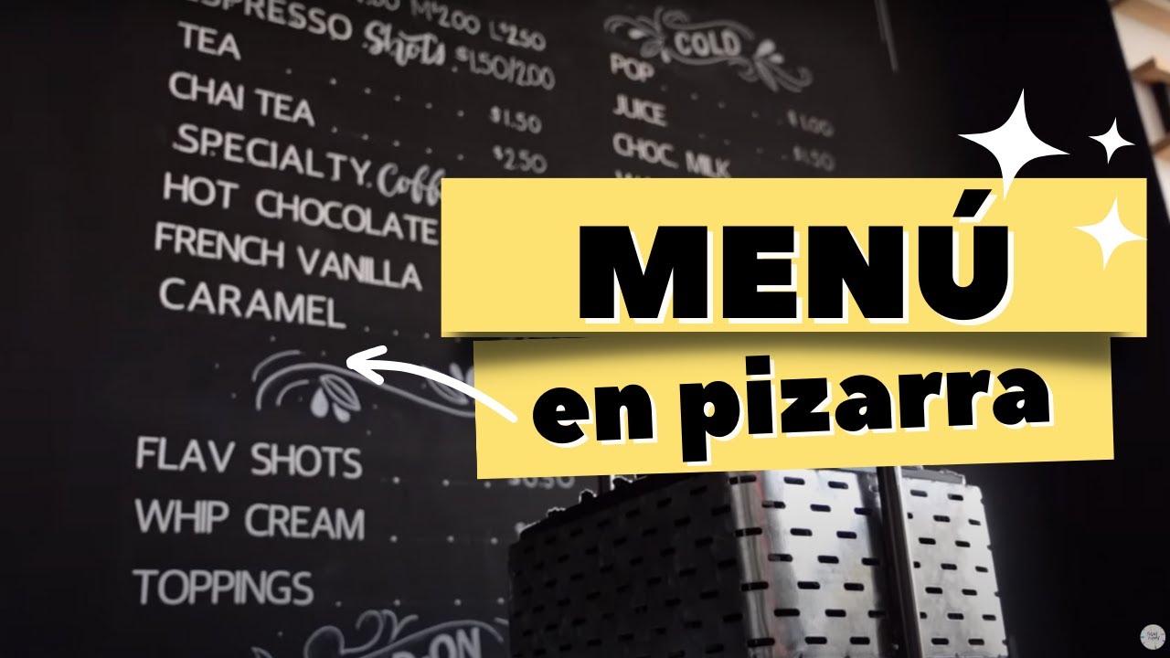 PINTANDO un MENÚ con LETTERING en PIZARRA