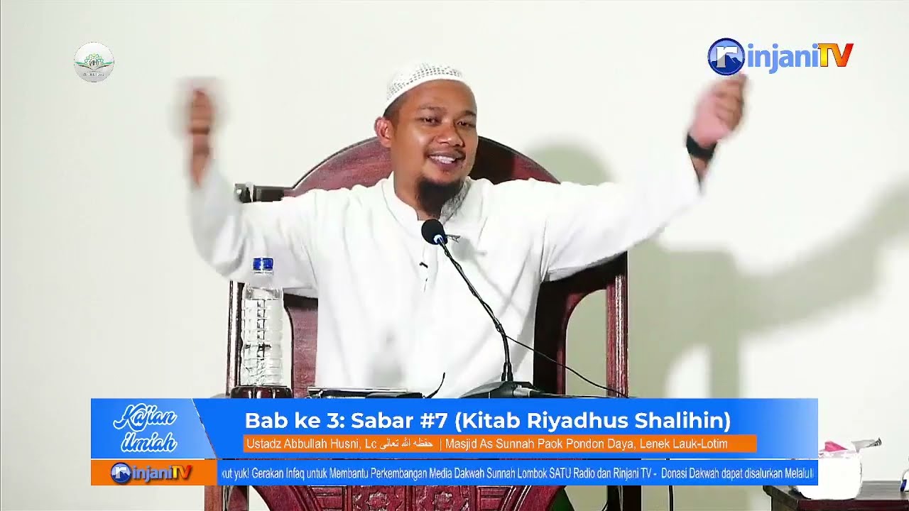 ⭕ [LIVE] Bab ke 3: Sabar #7 (Kitab Riyadhusshalihin) - Ustadz Abdullah Husni, Lc  حفظه الله تعالى