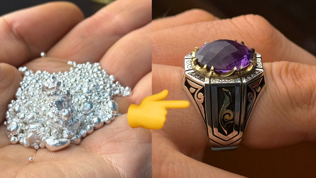 How to make a men's ring…#jewelry #انگشتر #ring #handmade #art #jewelrydesigner