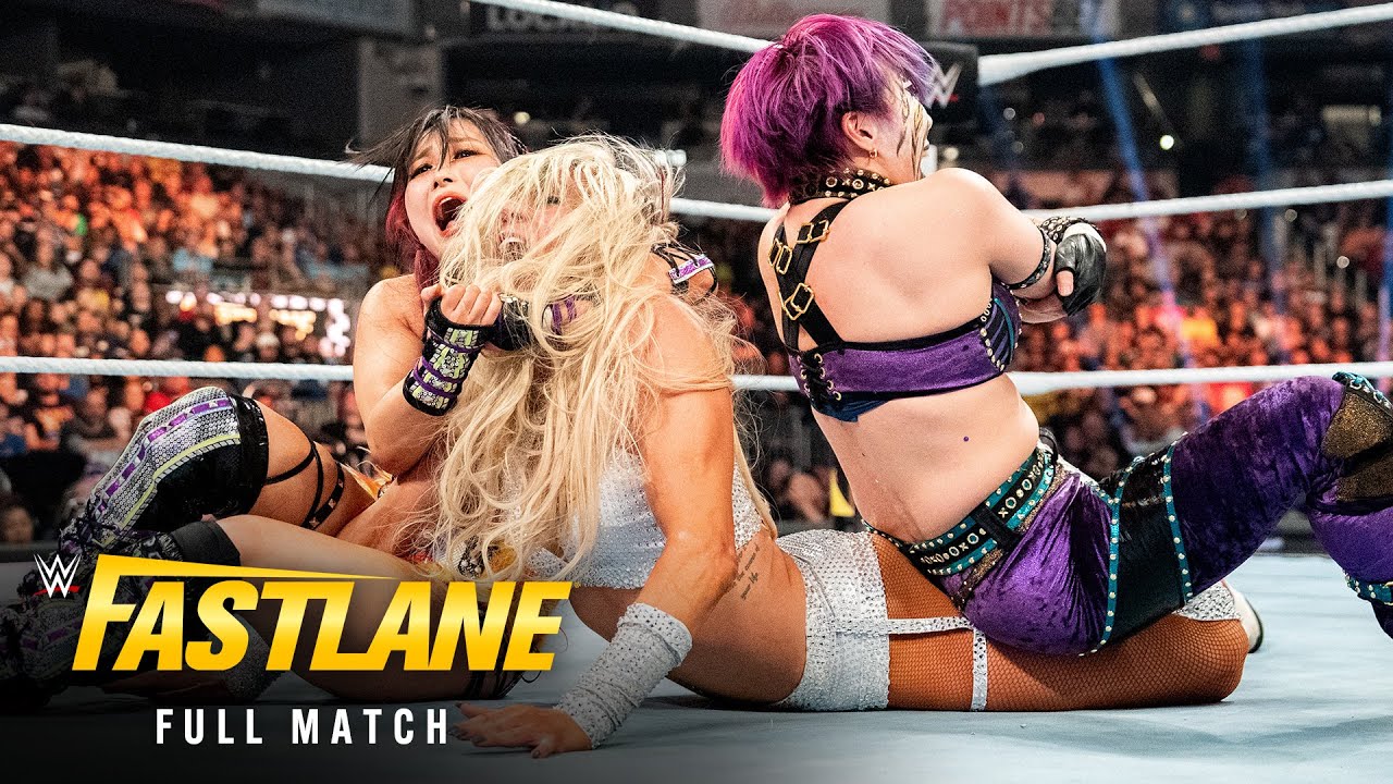 ПОЛНЫЙ МАТЧ: SKY против Flair против Asuka — женский титульный матч WWE Triple Threat: WWE Fastla...