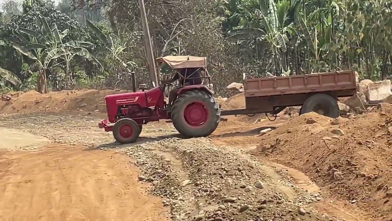 jcb 3dx backhoe hilll construction village road | sonlika and ace tractor videos 