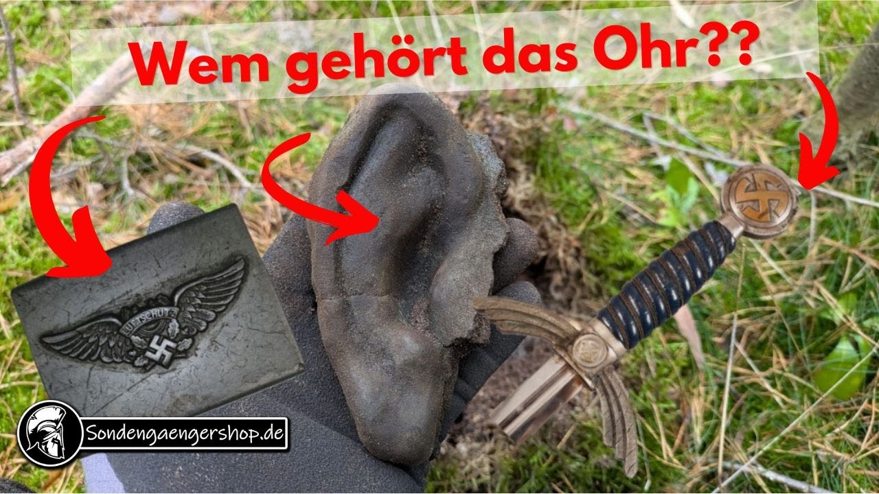 Sondeln mit Gruselfund, wem gehört das Ohr. WW2 Funde sind garantiert!