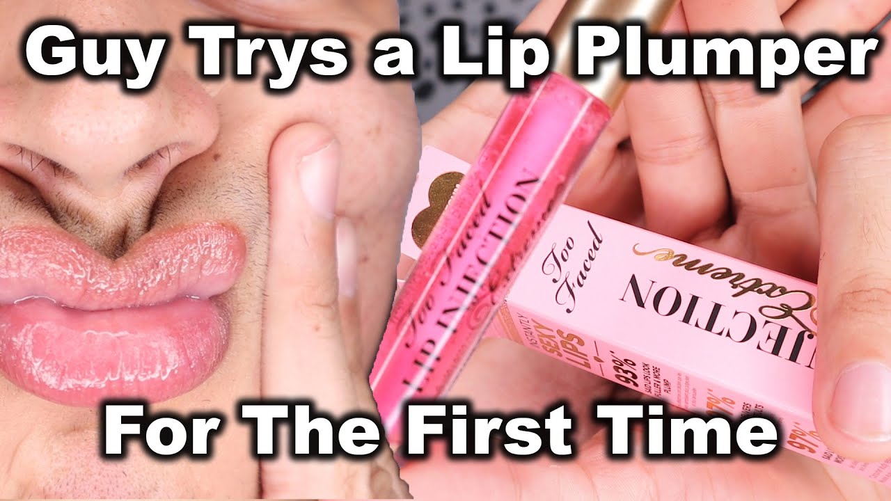 Guy Trying Lip Plumper For The First Time