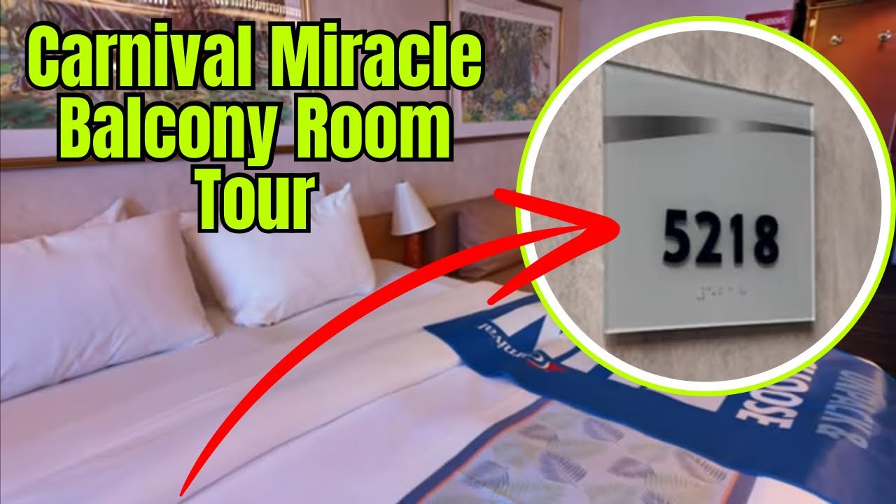 Carnival Miracle Balcony 5218 Room Tour