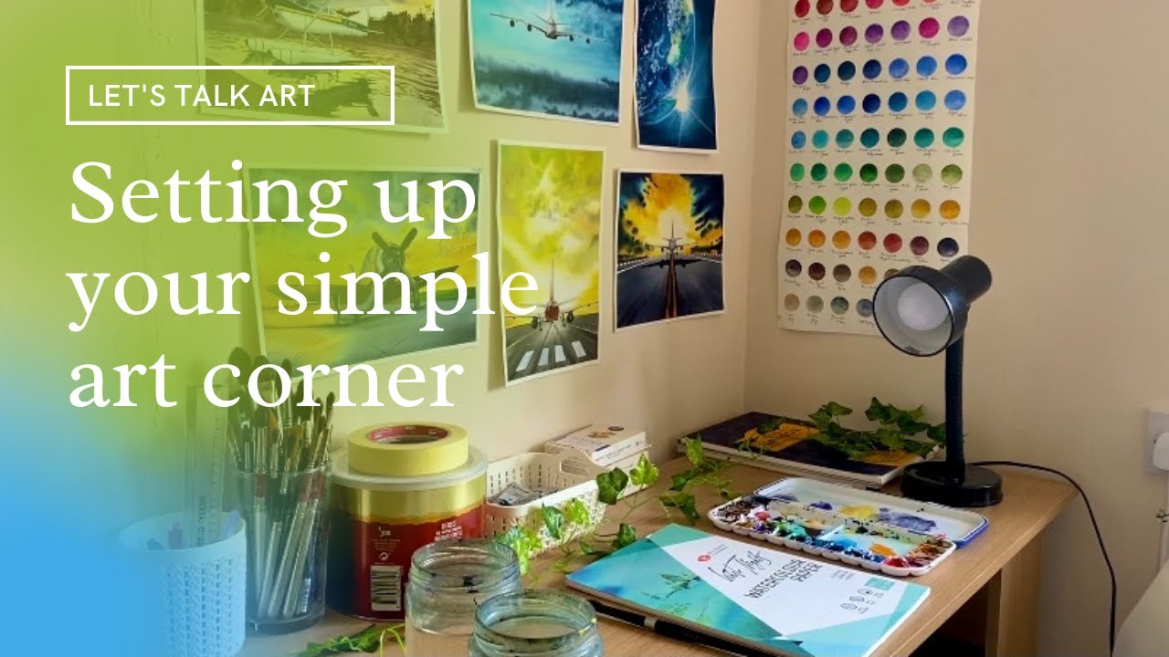 Setting up your simple art corner! This is how I started! :)