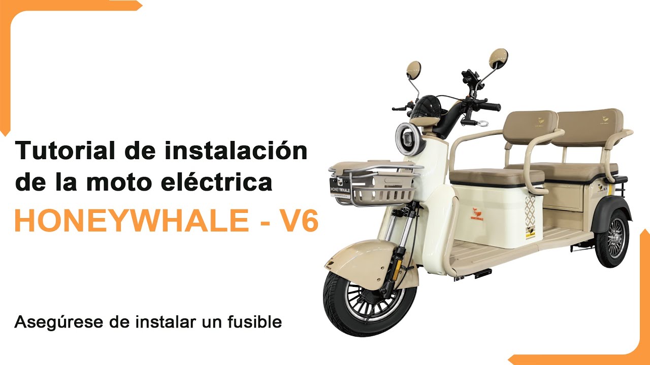 Tutorial de instalación de la moto eléctrica HONEYWHALE V6#scooterelectrico #motorbike #ebike #bike